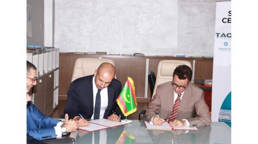 Mauritanie/énergie: Signature d’un mémorandum d’accord entre la Mauritanie et la société égyptienne Taqa Arabia