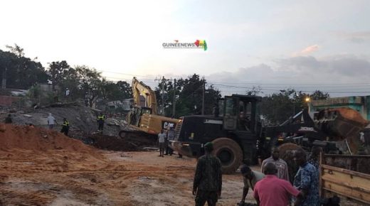 Guinée : Effondrement d’un immeuble, au moins 5 ouvriers ensevelis sous les décombres